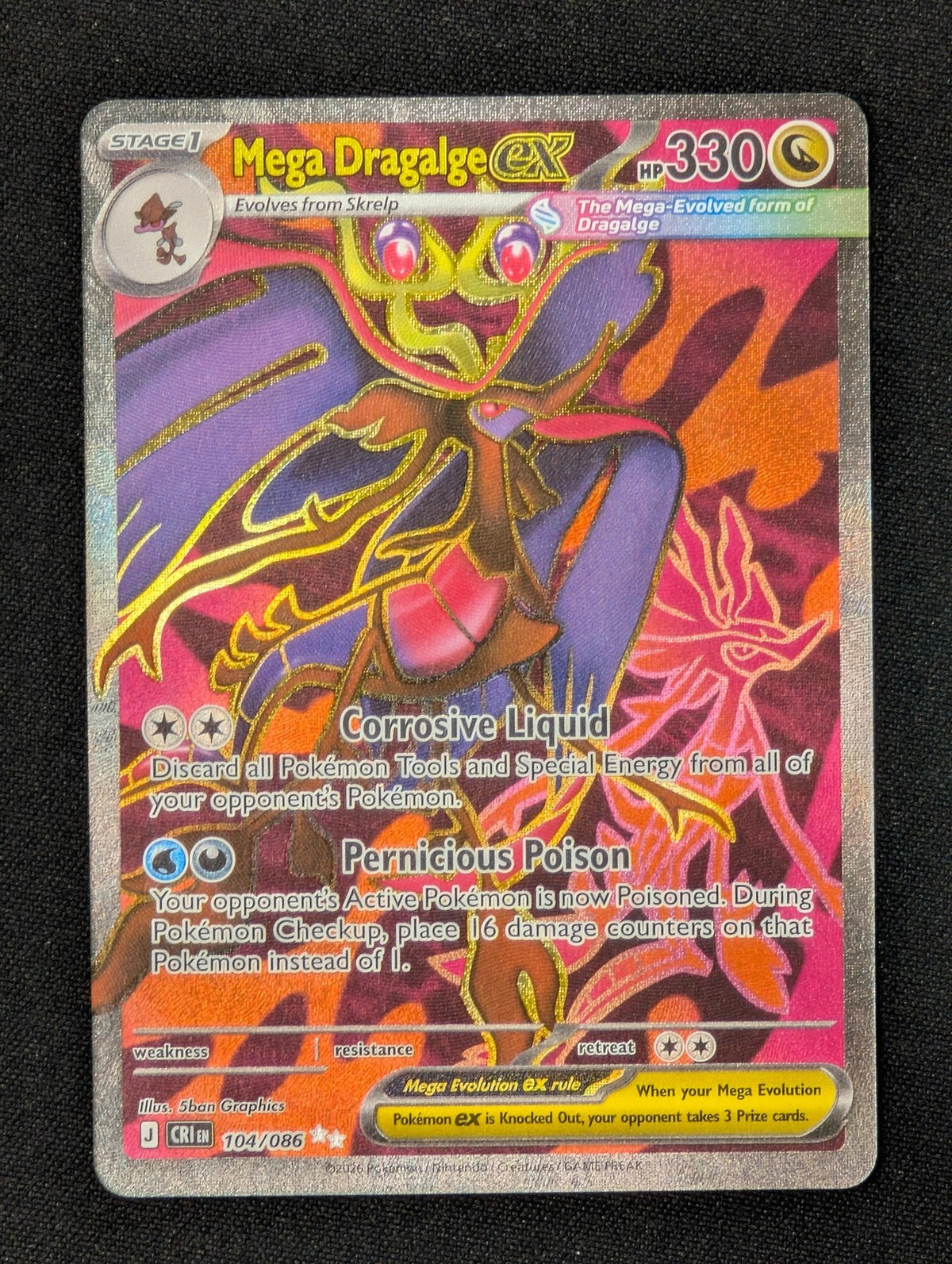 2026 Pokémon Mega Evolution Chaos Rising Dragalge ex Ultra Rare