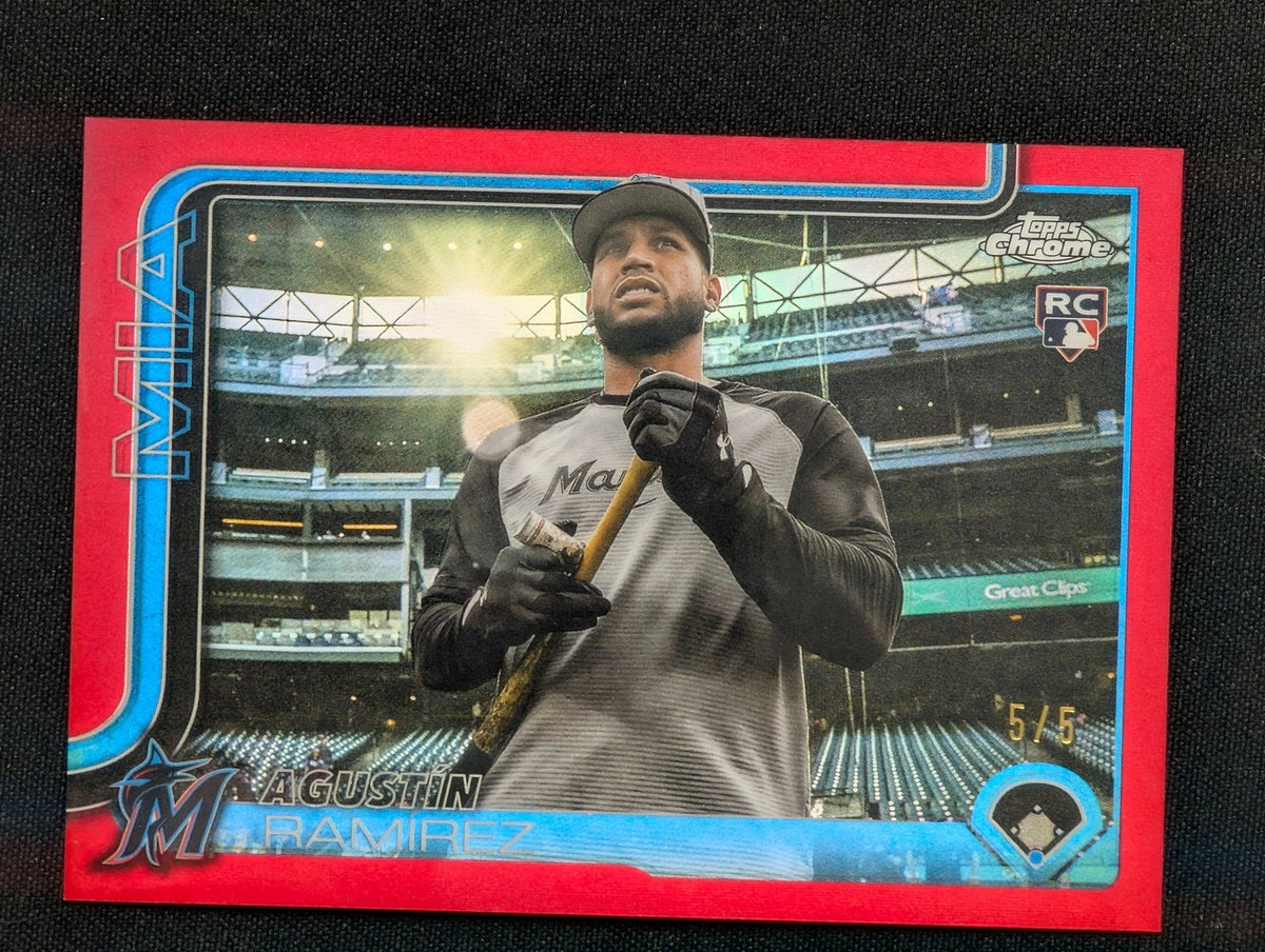 2025 Topps Chrome Update Agustin Ramirez Image Variation Red /5